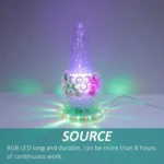 LED Crystal Water Fountain Lamp with RGB Color Changing Lights - Image 3