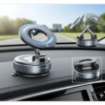 Upgraded 360° Vacuum Magnetic Car Phone Mount, Strong Suction Cup Phone Holder, Hands-Free Mobile Stand for Car Dashboard, Windshield, Gym, Mirror & Shower, Universal Compatible (Pro Black) - Image 2