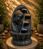 Lord Budha ji Water Fountain With Led Lights For Home Decor/ Office Gifting item With Box Packing (Size 18 Inch) - Image 4