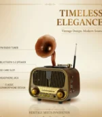 Vintage Wooden Bluetooth Speaker Radio with FM AM Reception | Portable - Image 4