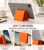 Flexible Silicone Phone Stand, Foldable Rollable Mobile Holder with Aluminum Core, Multi- Angle Adjustable Desk Stand for Phone, Tablet, iPad, Laptop, Travel-Ready - Image 2