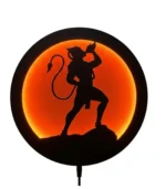 Hanuman ji Led Wall Lamp - God LED Wall 12×12 inch Hanging with Warm Backlight | Religious Wall Decor for Home, Living Room, Pooja Room