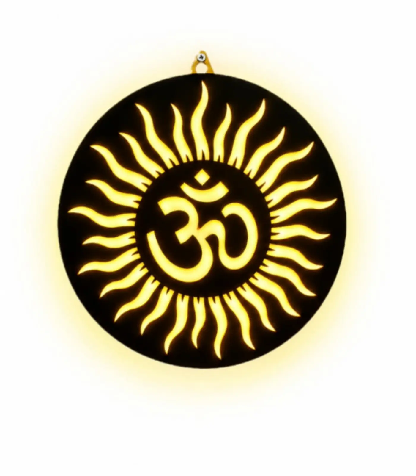 16 OM Led Wall Lamp - God LED Wall 12×12 inch Hanging with Warm Backlight | Religious Wall Decor for Home, Living Room, Pooja Room - Image 1