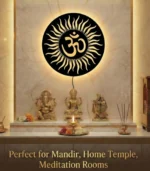 OM Led Wall Lamp - God LED Wall 12×12 inch Hanging with Warm Backlight | Religious Wall Decor for Home, Living Room, Pooja Room - Image 3