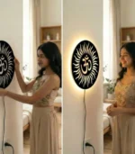 OM Led Wall Lamp - God LED Wall 12×12 inch Hanging with Warm Backlight | Religious Wall Decor for Home, Living Room, Pooja Room - Image 4