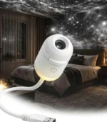 LED Galaxy Projector with Adjustable Brightness, 360° Moon Projection, USB Powered for Bedroom & Room Decor.