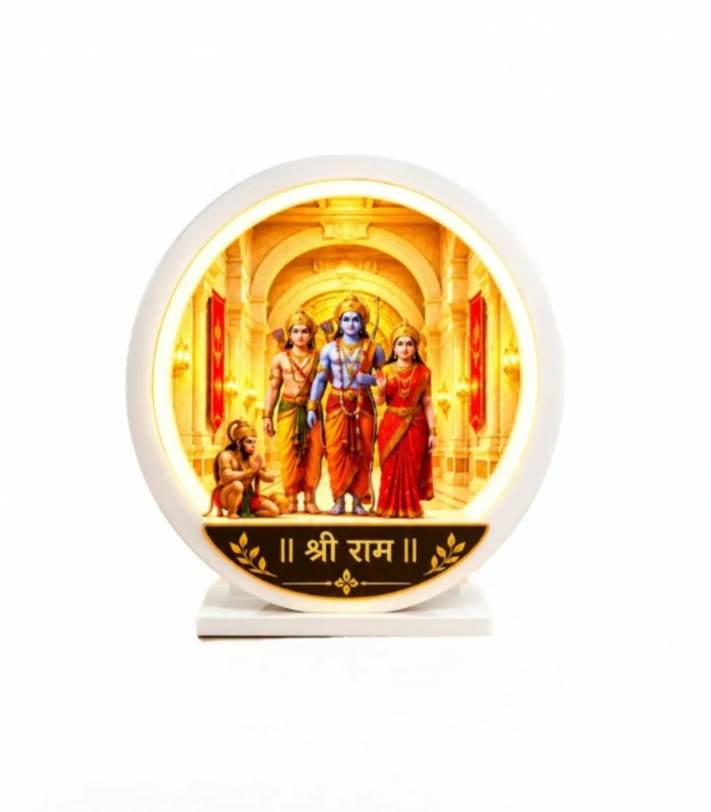 7 Shri Ram Darbar 3D LED Night Lamp | Ram Sita Hanuman Ji Decorative Table Light for Home, Mandir & Pooja Room Diwali & Festival Gift - Image 1