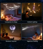 LED Galaxy Projector with Adjustable Brightness, 360° Moon Projection, USB Powered for Bedroom & Room Decor. - Image 3